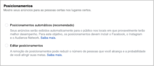 Marketing Digital - Escolha onde veicular o anúncio:     Em seguida, escolha onde deseja veicular o anúncio: no Facebook, no Instagram, no Messenger, no Audience Network ou em todos eles.