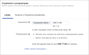 Marketing Digital - Defina o orçamento:     Insira seu orçamento diário ou total e o intervalo de tempo em que deseja veicular seus anúncios. Estes limites garantem que você não gastará além do que deseja.